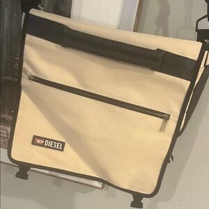 Diesel Men's Beige and Black Messenger Bag